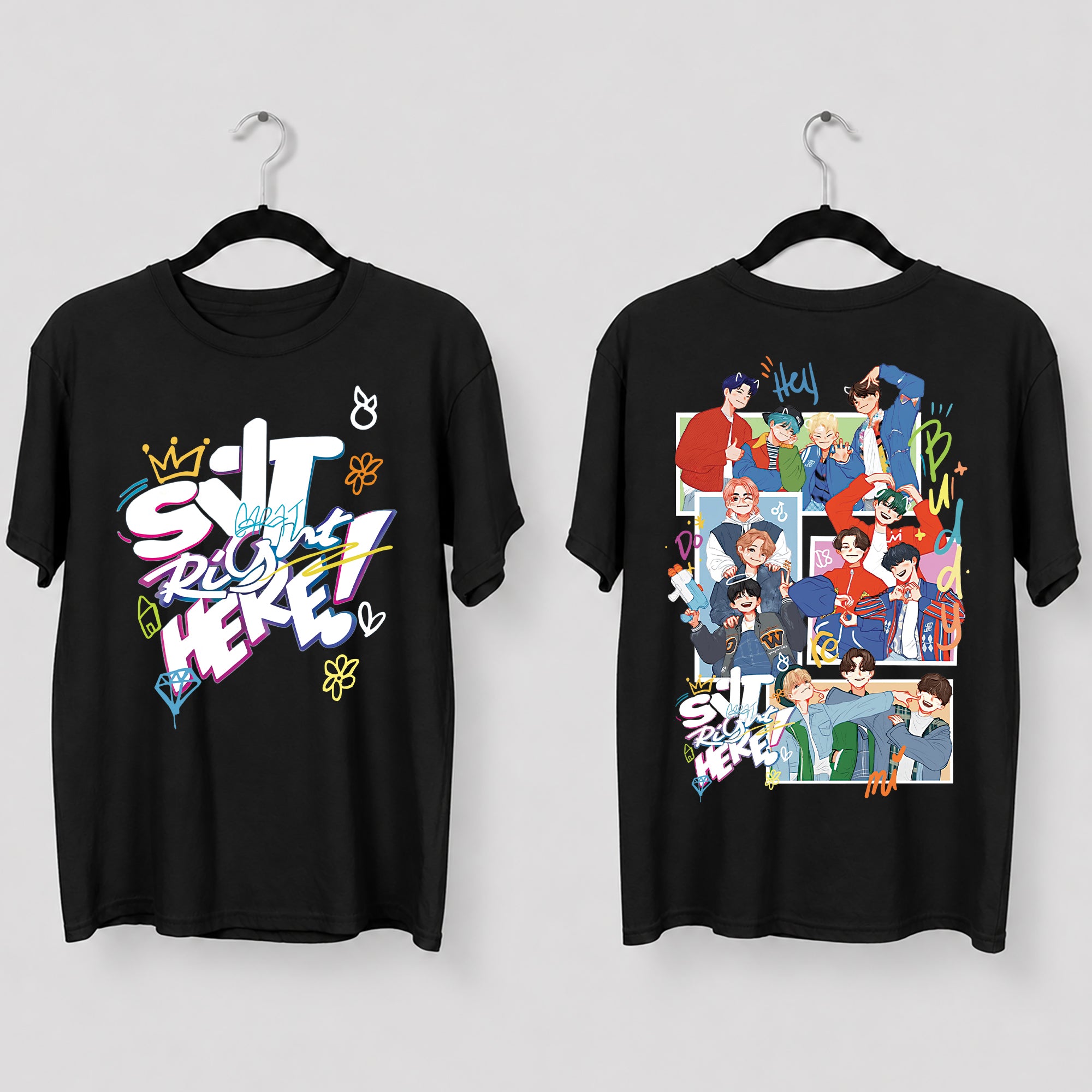 SEVENTEEN Cute Right Here T-Shirt - Main view, Y2K kpop concert tee