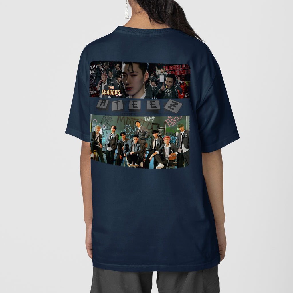 ATEEZ The Leader We Are T-Shirt - Back view, Y2K kpop concert tee