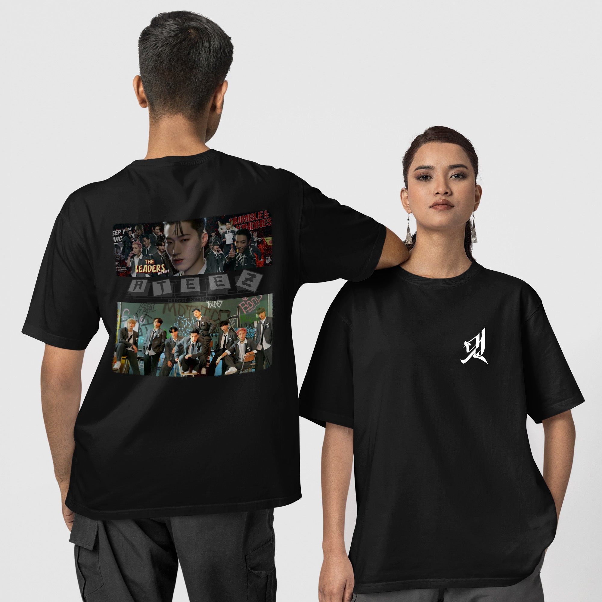 ATEEZ The Leader We Are T-Shirt - Couple 1 view, Y2K kpop concert tee