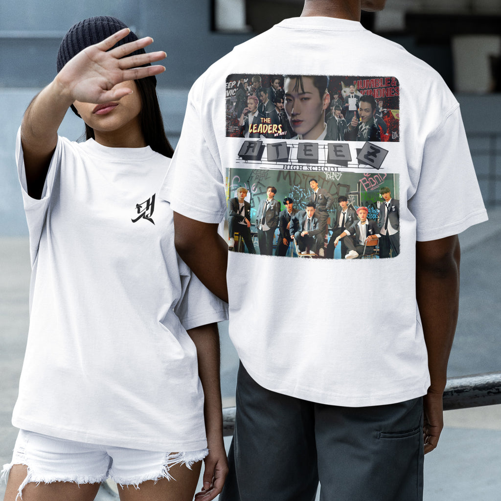 ATEEZ The Leader We Are T-Shirt - Couple 2 view, Y2K kpop concert tee