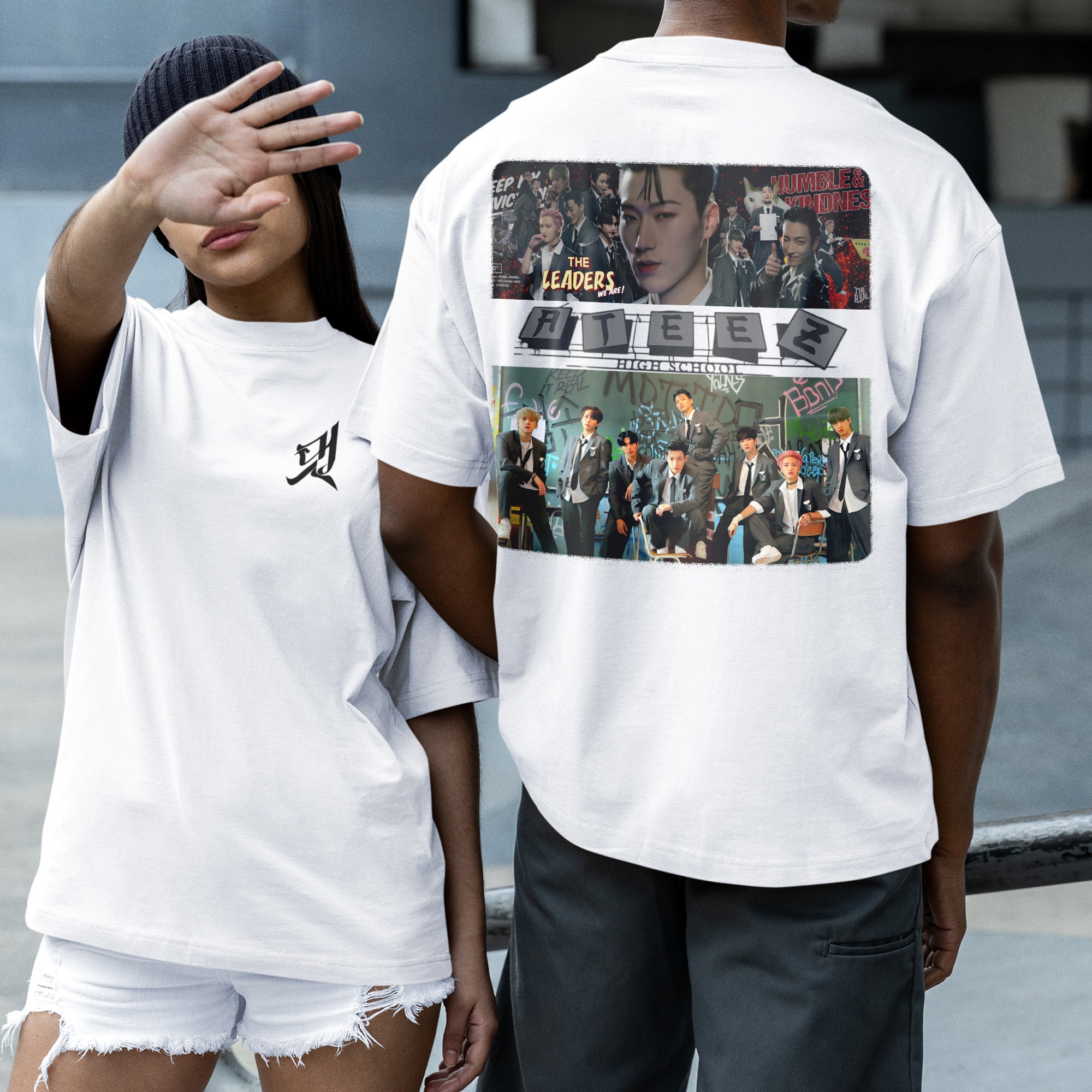 ATEEZ The Leader We Are T-Shirt - Couple 2 view, Y2K kpop concert tee