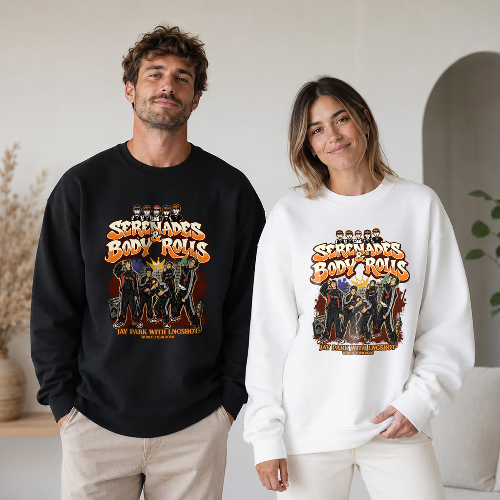 Jay Park Graffiti LNGSHOT Sweatshirt - Couple view, Y2K kpop concert sweatshirt