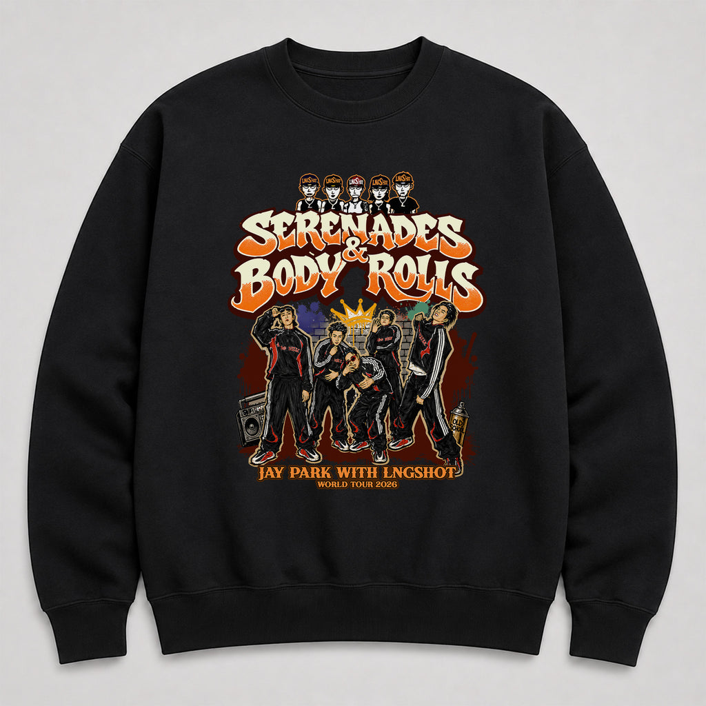 Jay Park Graffiti LNGSHOT Sweatshirt - Main view, Y2K kpop concert sweatshirt