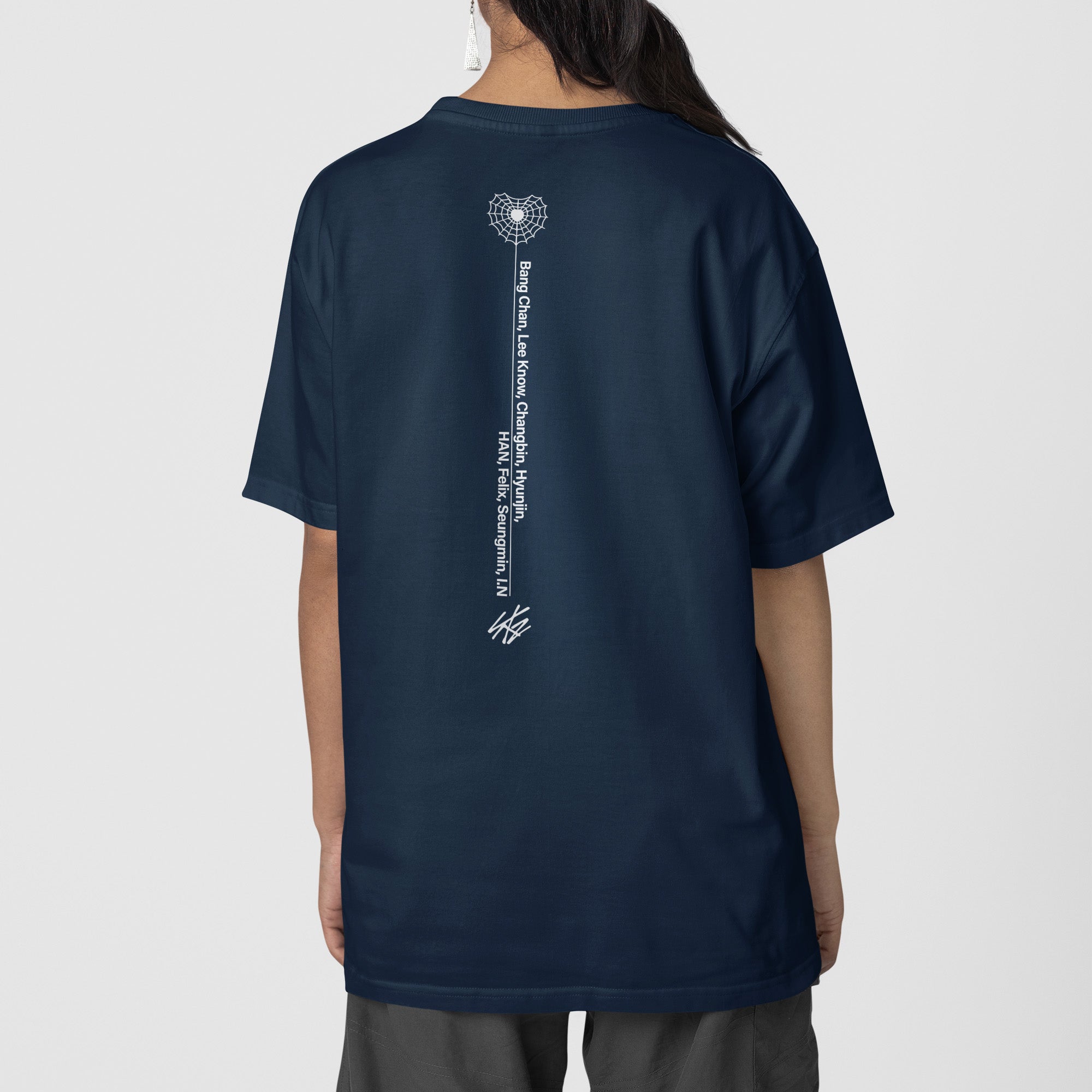 Stray Kids Maniac Member T-Shirt - Back view, Y2K kpop concert tee