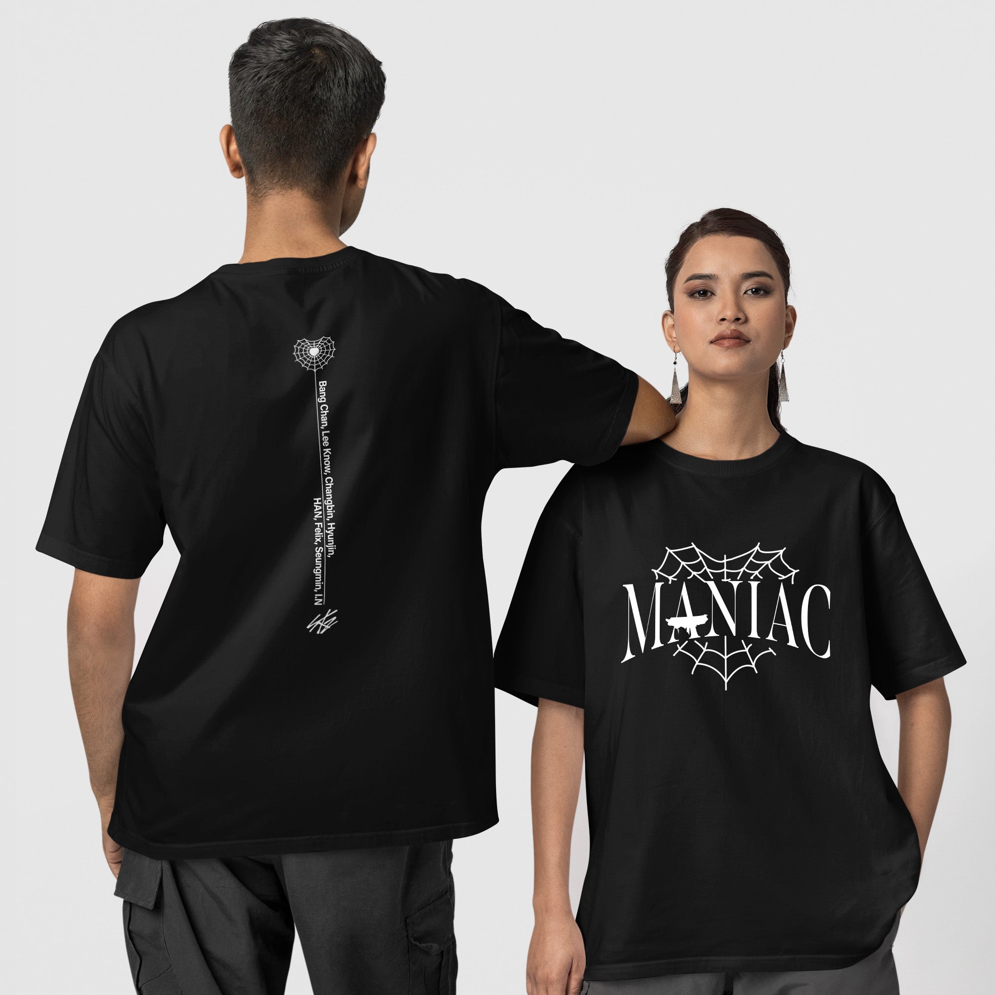 Stray Kids Maniac Member T-Shirt - Couple 1 view, Y2K kpop concert tee