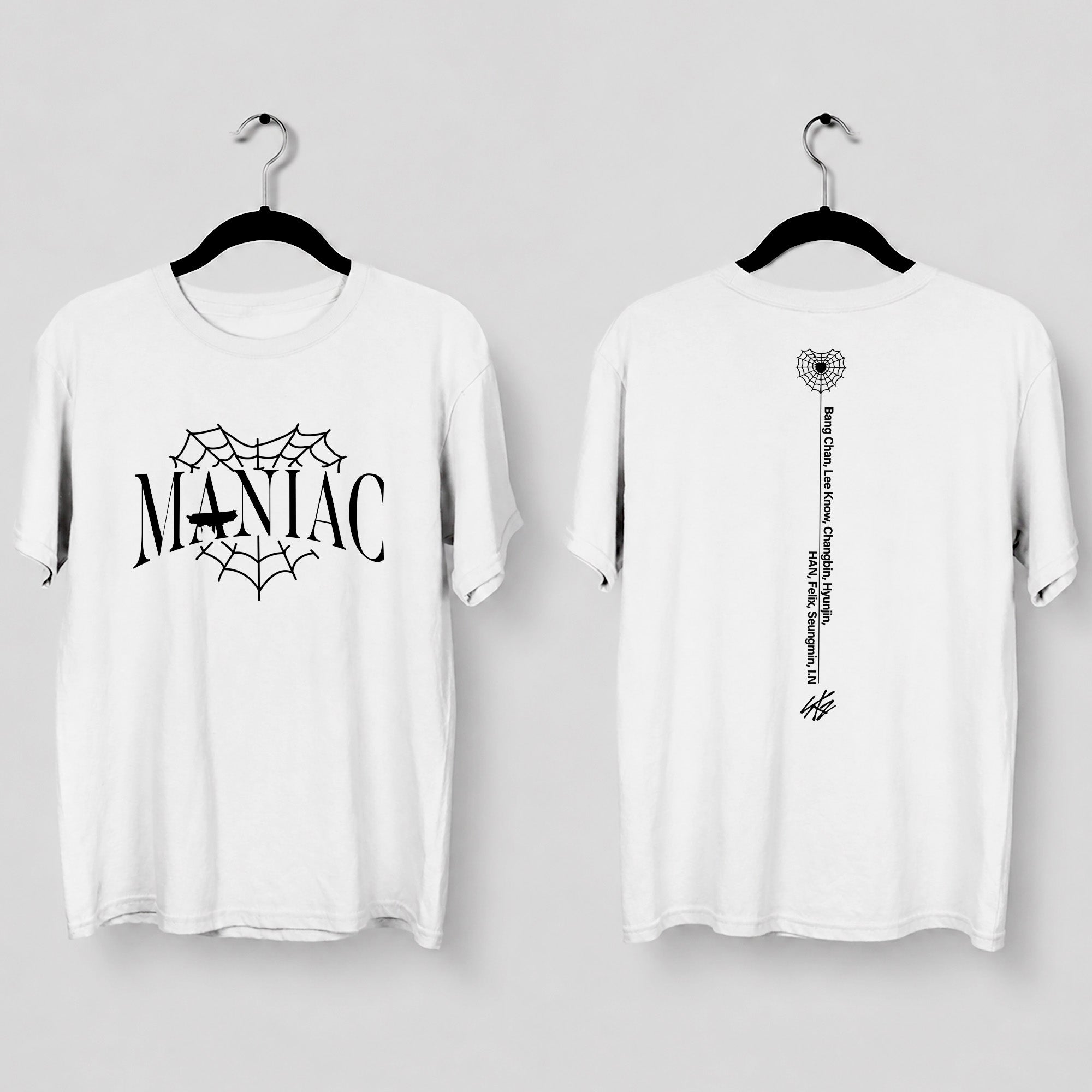 Stray Kids Maniac Member T-Shirt - Main view, Y2K kpop concert tee