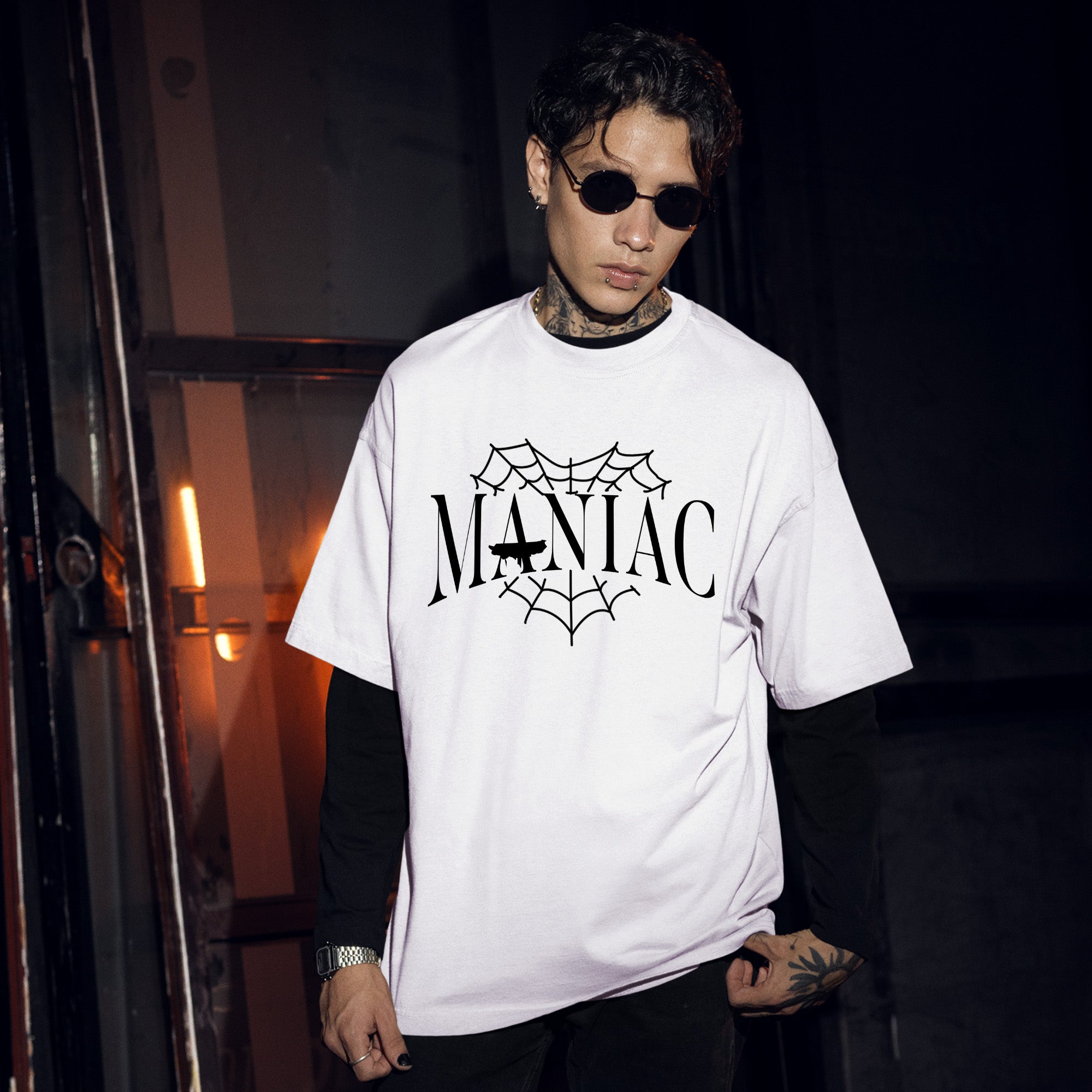 Stray Kids Maniac Member T-Shirt - Men Front view, Y2K kpop concert tee
