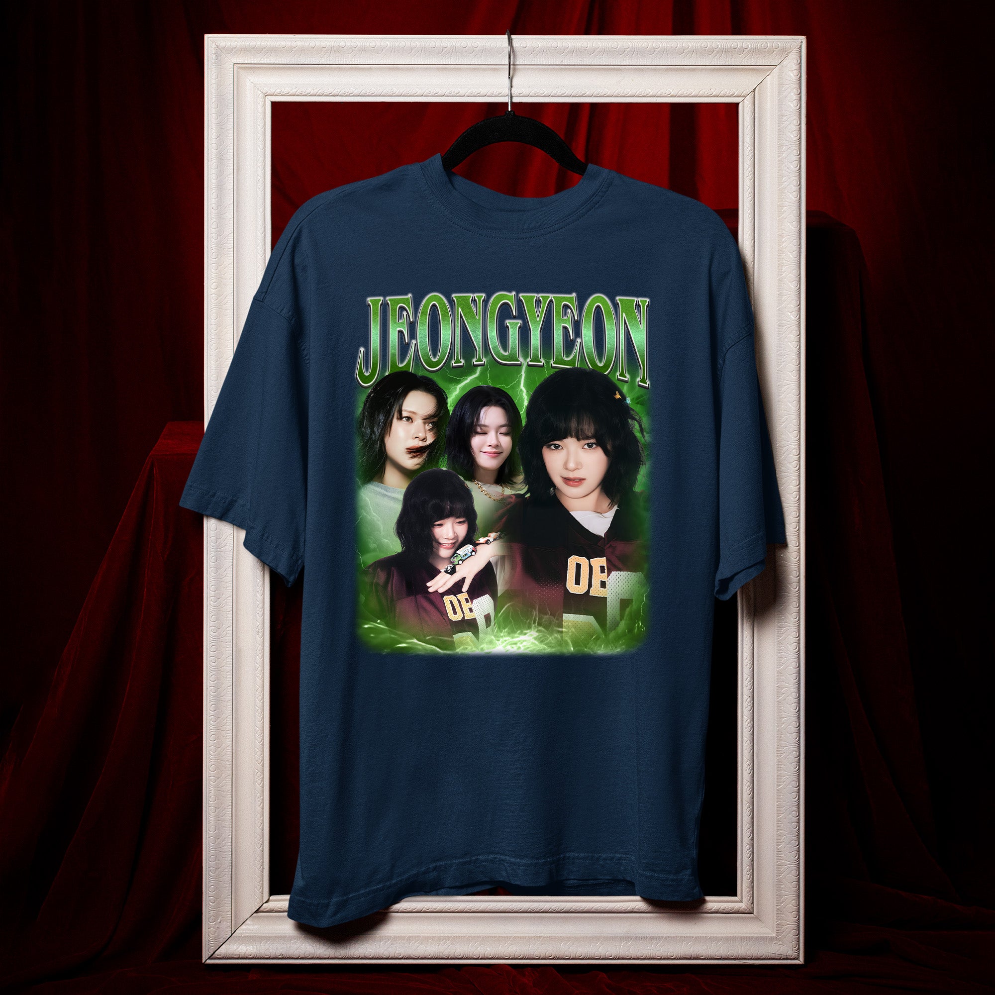TWICE Jeongyeon T-Shirt - Hang view, Y2K kpop concert tee