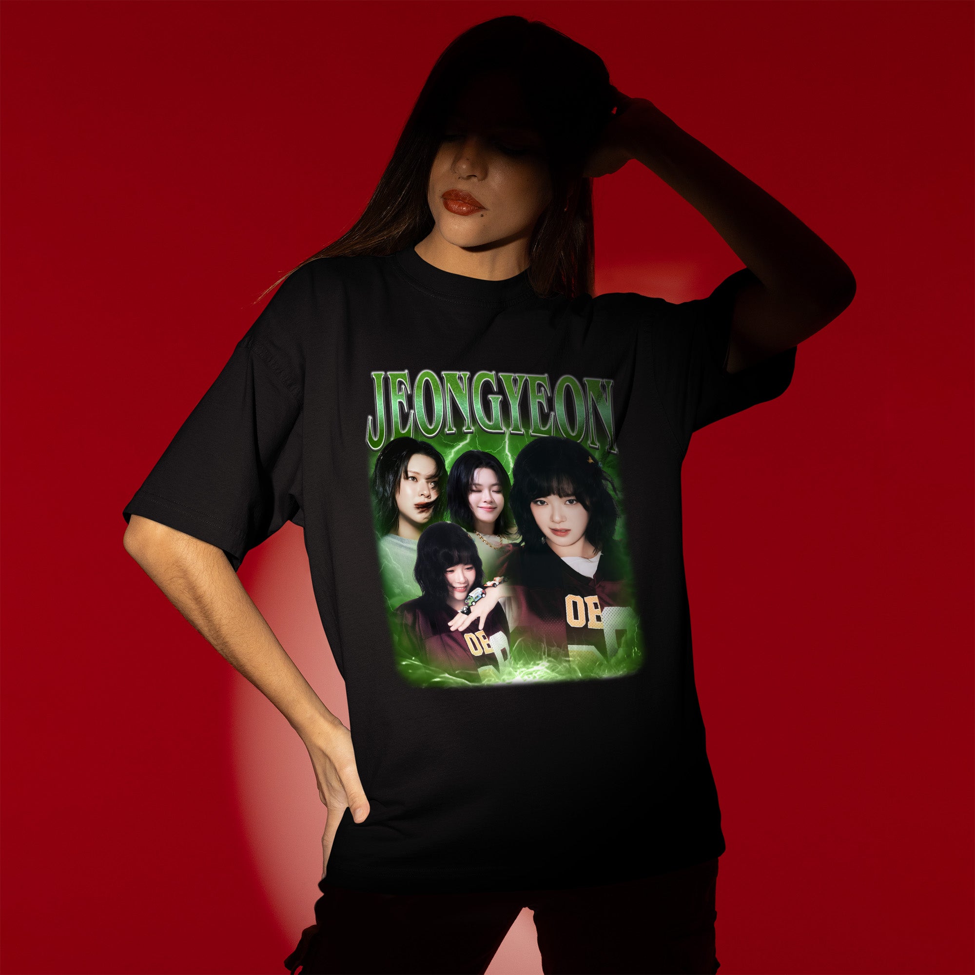 TWICE Jeongyeon T-Shirt - Women view, Y2K kpop concert tee