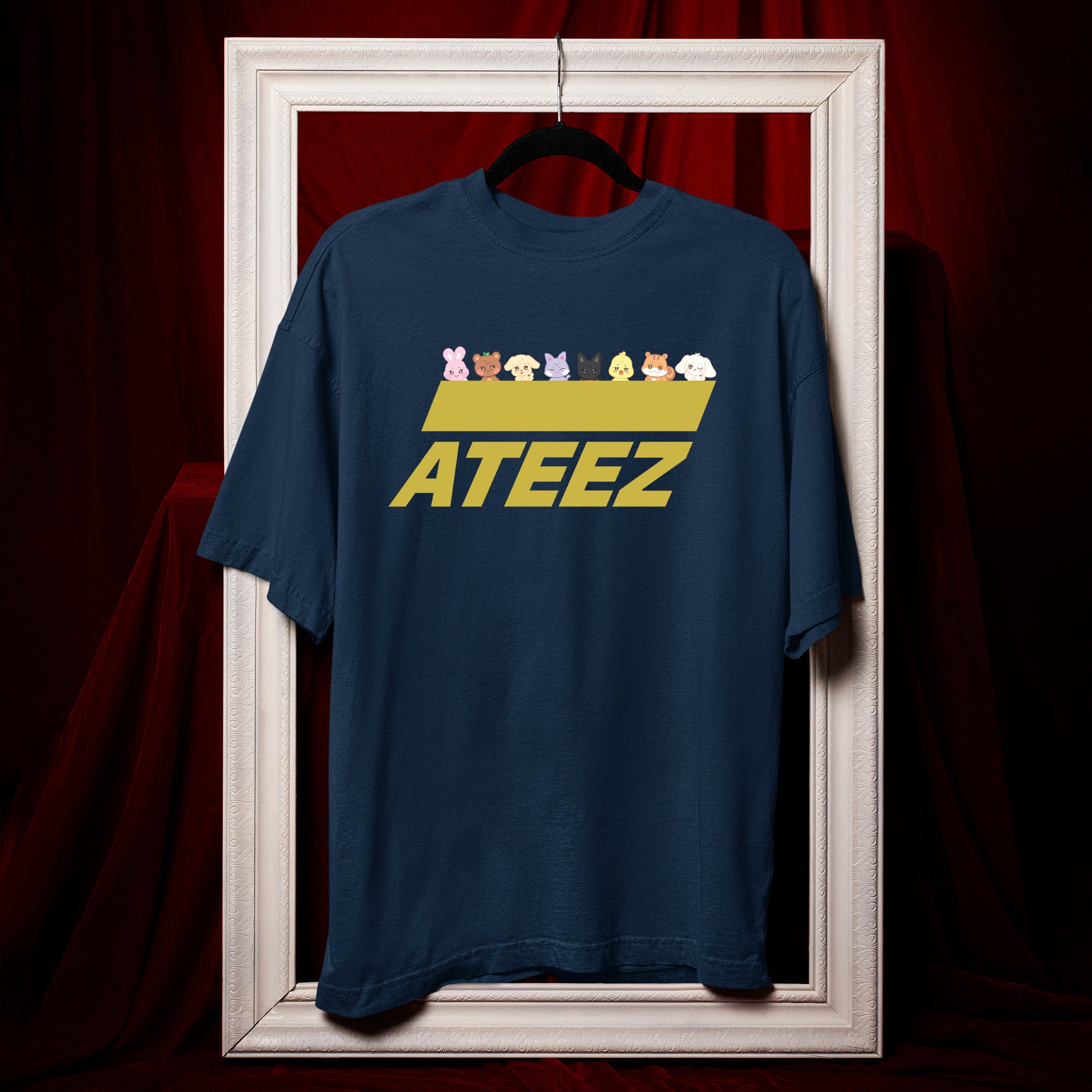 ATEEZ Cute Aniteez T-Shirt - Hang view, Y2K kpop concert tee