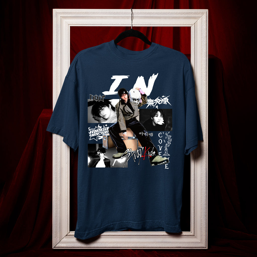 Stray Kids Graphic IN Style T-Shirt - Hang view, Y2K kpop concert tee