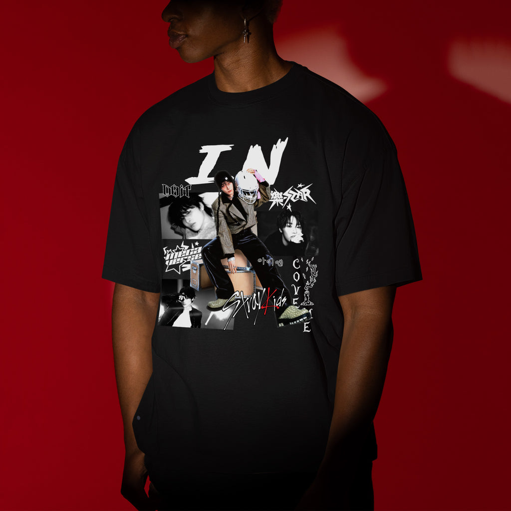 Stray Kids Graphic IN Style T-Shirt - Men view, Y2K kpop concert tee