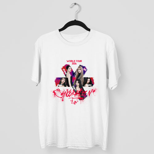 (G)I-DLE Graphic Member T-Shirt - Main view, Y2K kpop concert tee