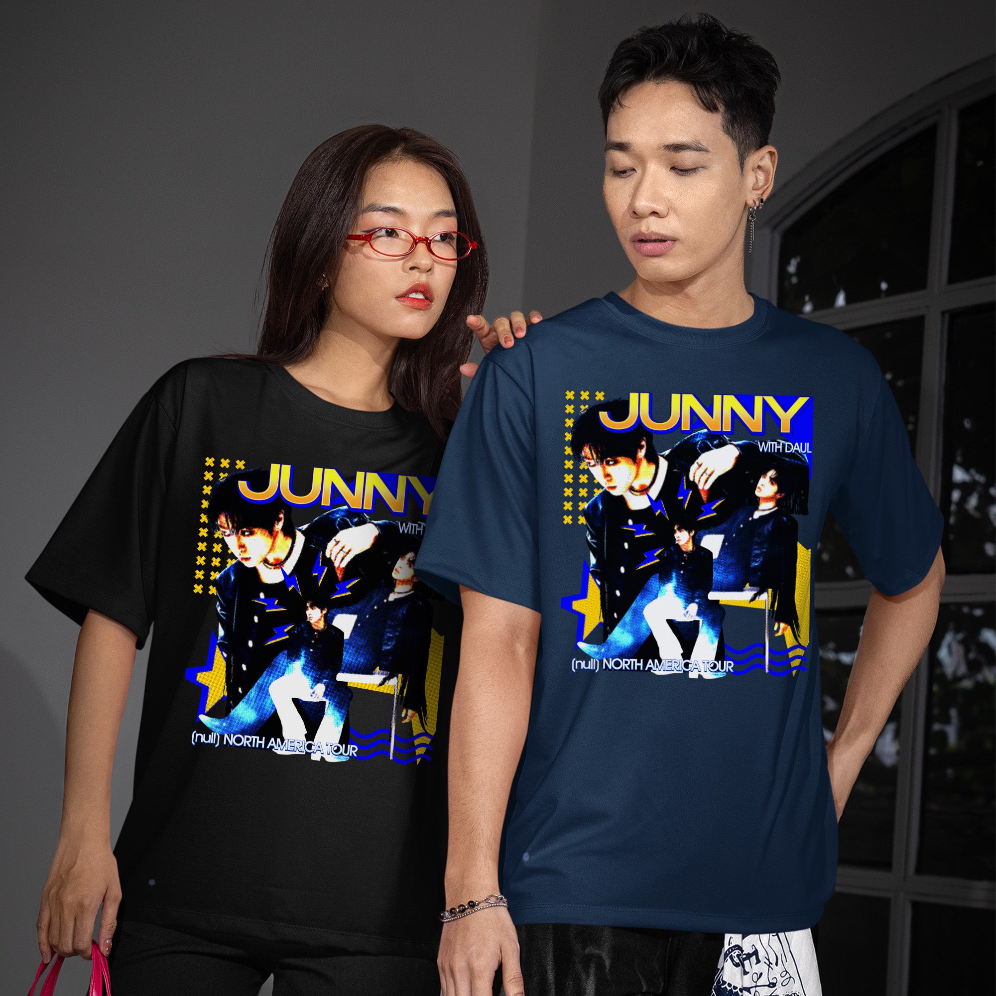 Junny Null Tour 2026 T-Shirt - Couple view, Y2K kpop concert tee