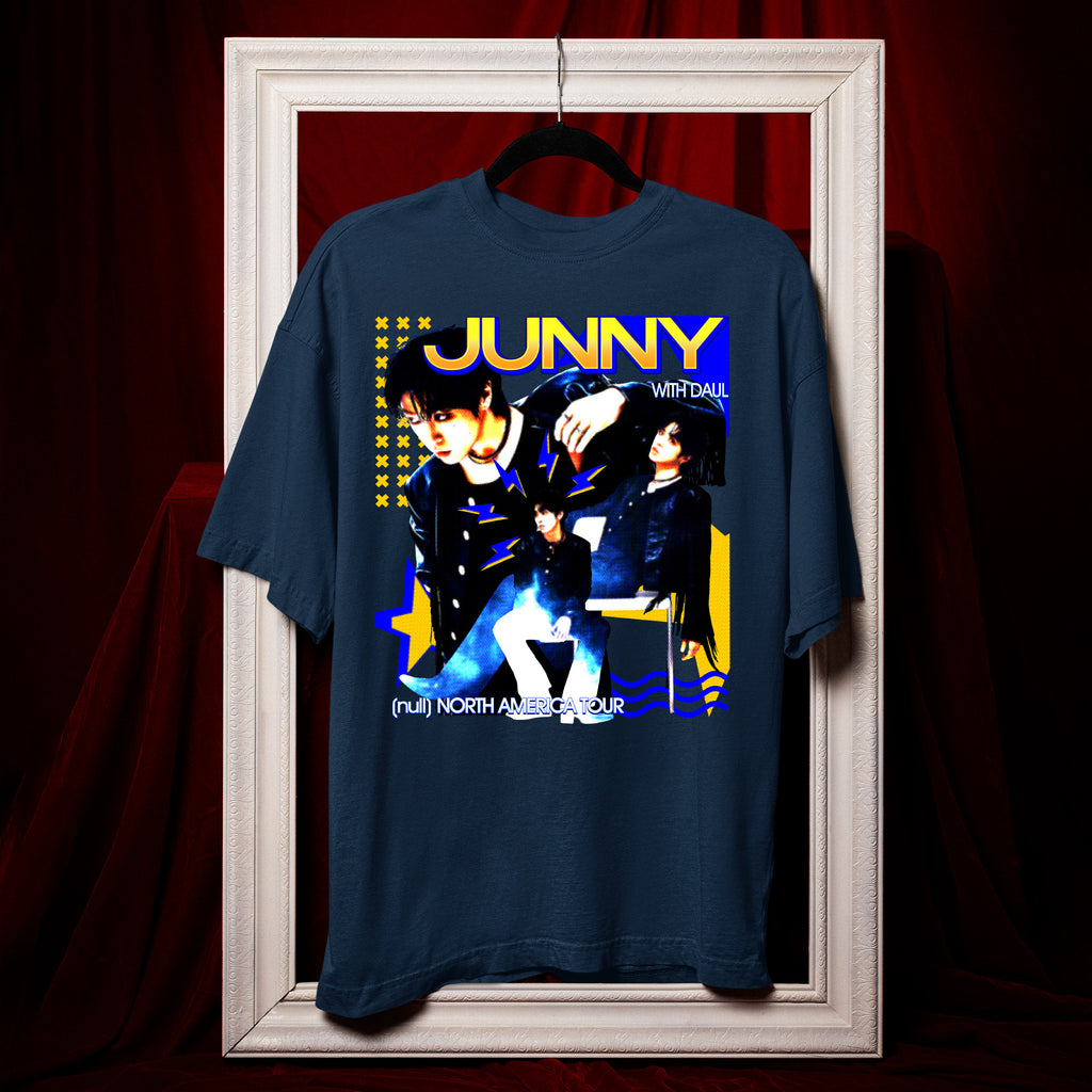Junny Null Tour 2026 T-Shirt - Hang view, Y2K kpop concert tee