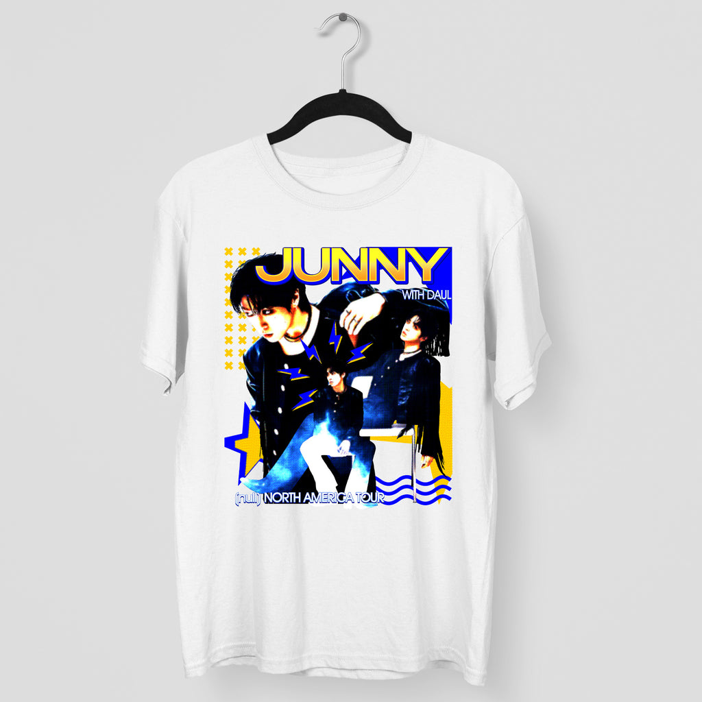 Junny Null Tour 2026 T-Shirt - Main view, Y2K kpop concert tee