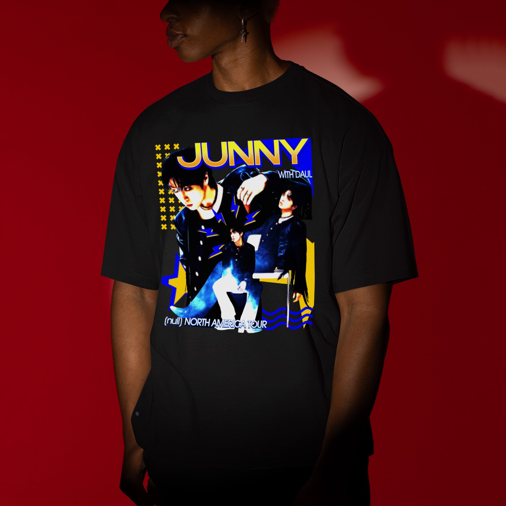 Junny Null Tour 2026 T-Shirt - Men view, Y2K kpop concert tee