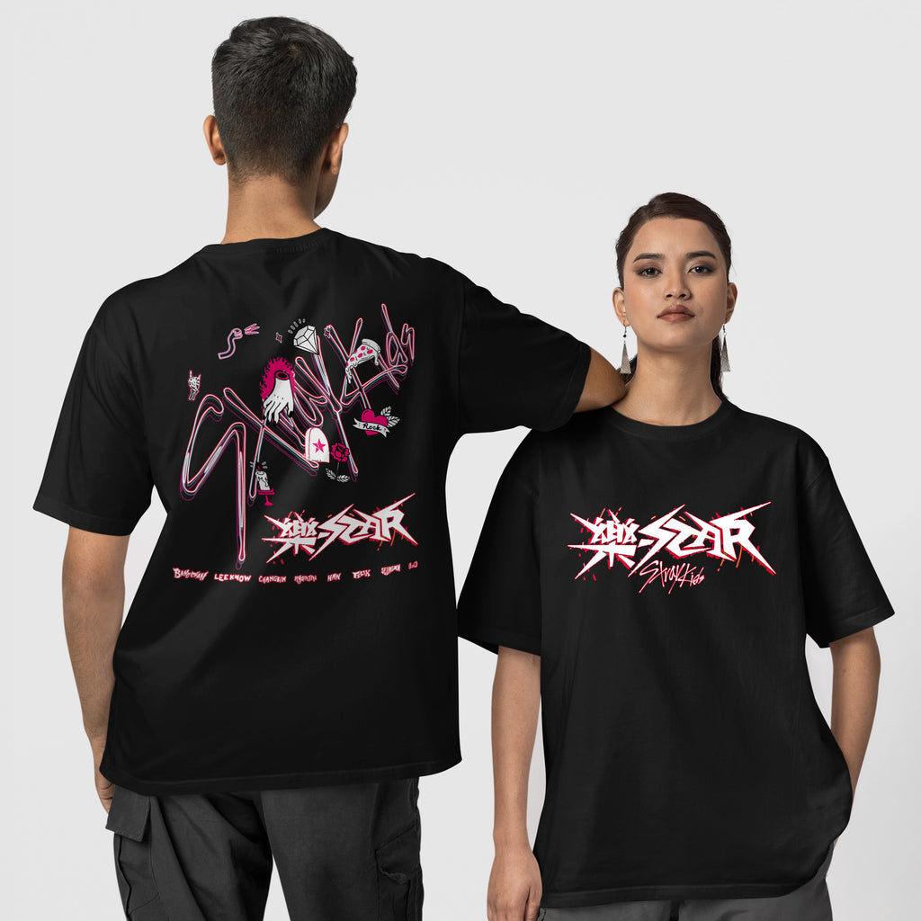 Stray Kids ROCK-STAR Album T-Shirt - Couple 1 view, Y2K kpop concert tee