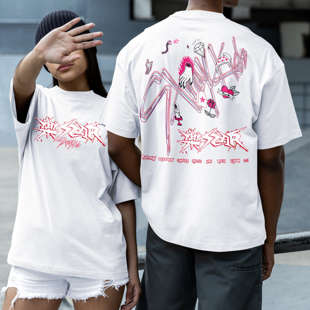 Stray Kids ROCK-STAR Album T-Shirt - Couple 2 view, Y2K kpop concert tee