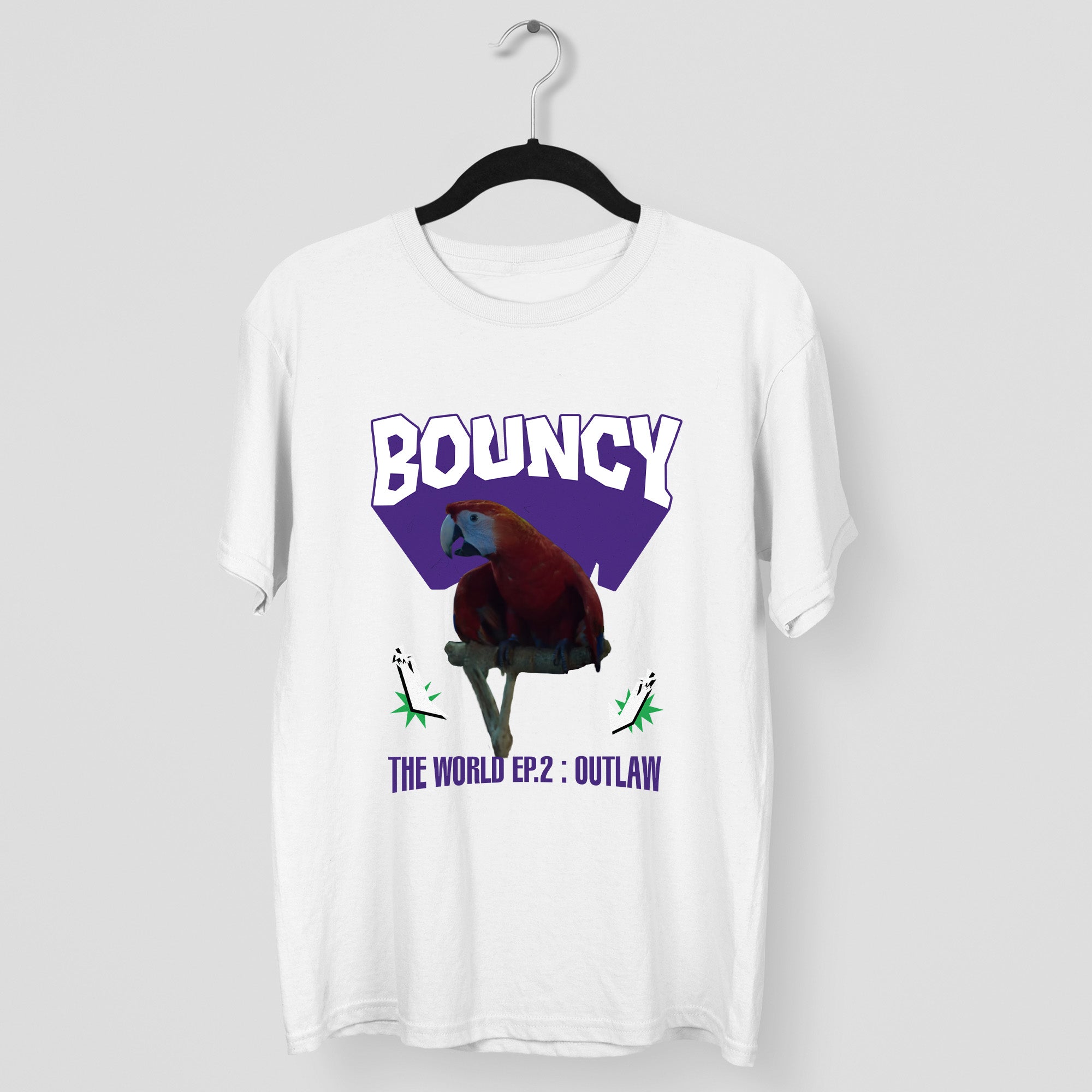 ATEEZ Bouncy The World Ep2 Outlaw T-Shirt - Main view, Y2K kpop concert tee