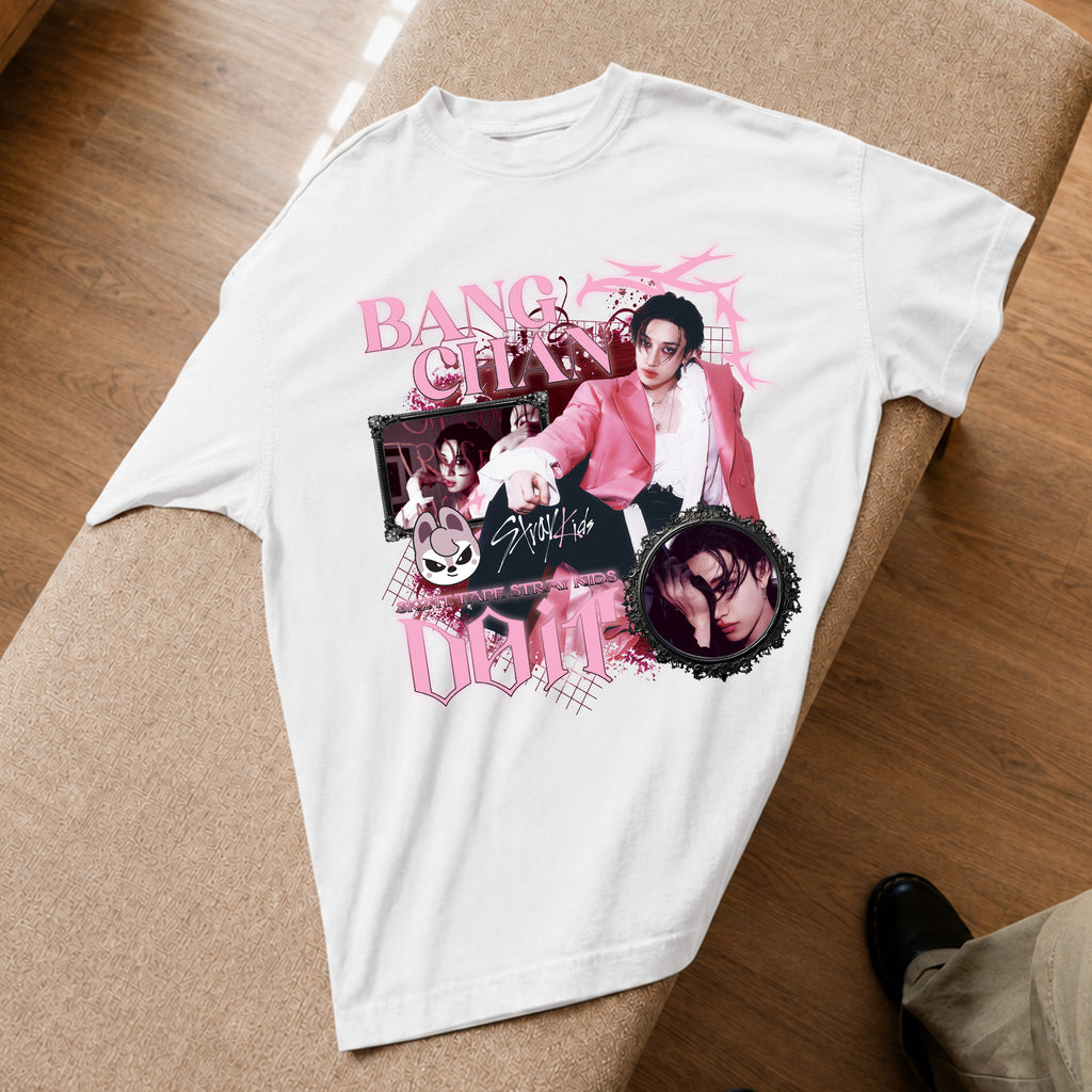 Stray Kids Graphic Bang Chan It Tape Do It T-Shirt - Spread view, Y2K kpop concert tee