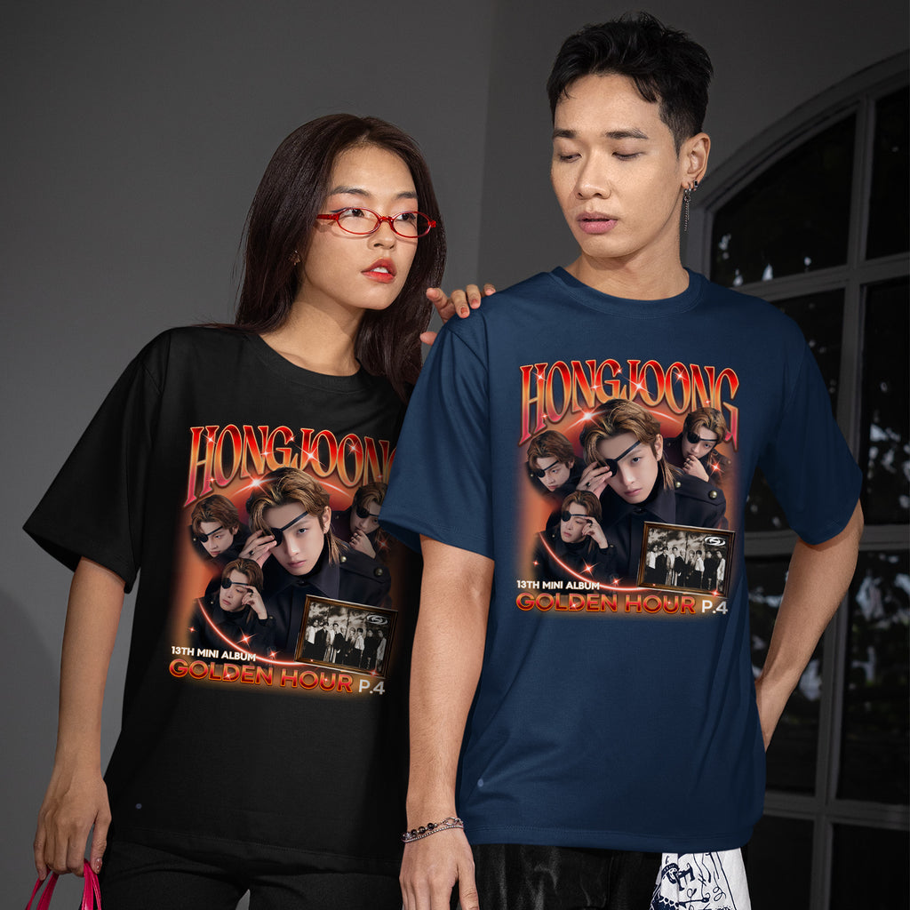ATEEZ Hongjoong Golden Hour Part 4 T-Shirt - Couple view, Y2K kpop concert tee