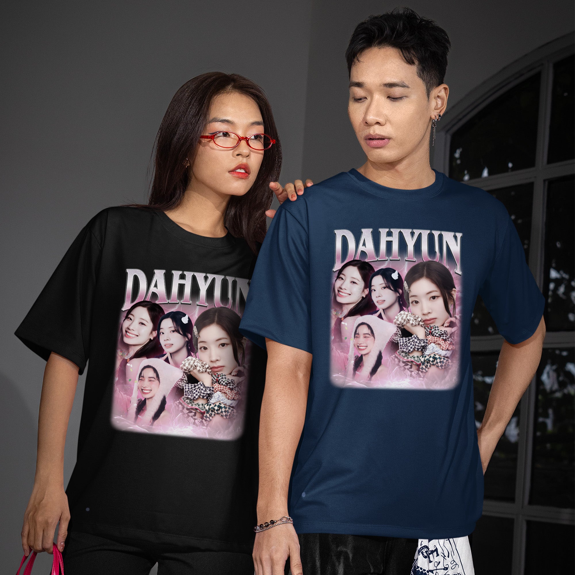 TWICE Dahyun T-Shirt - Couple view, Y2K kpop concert tee