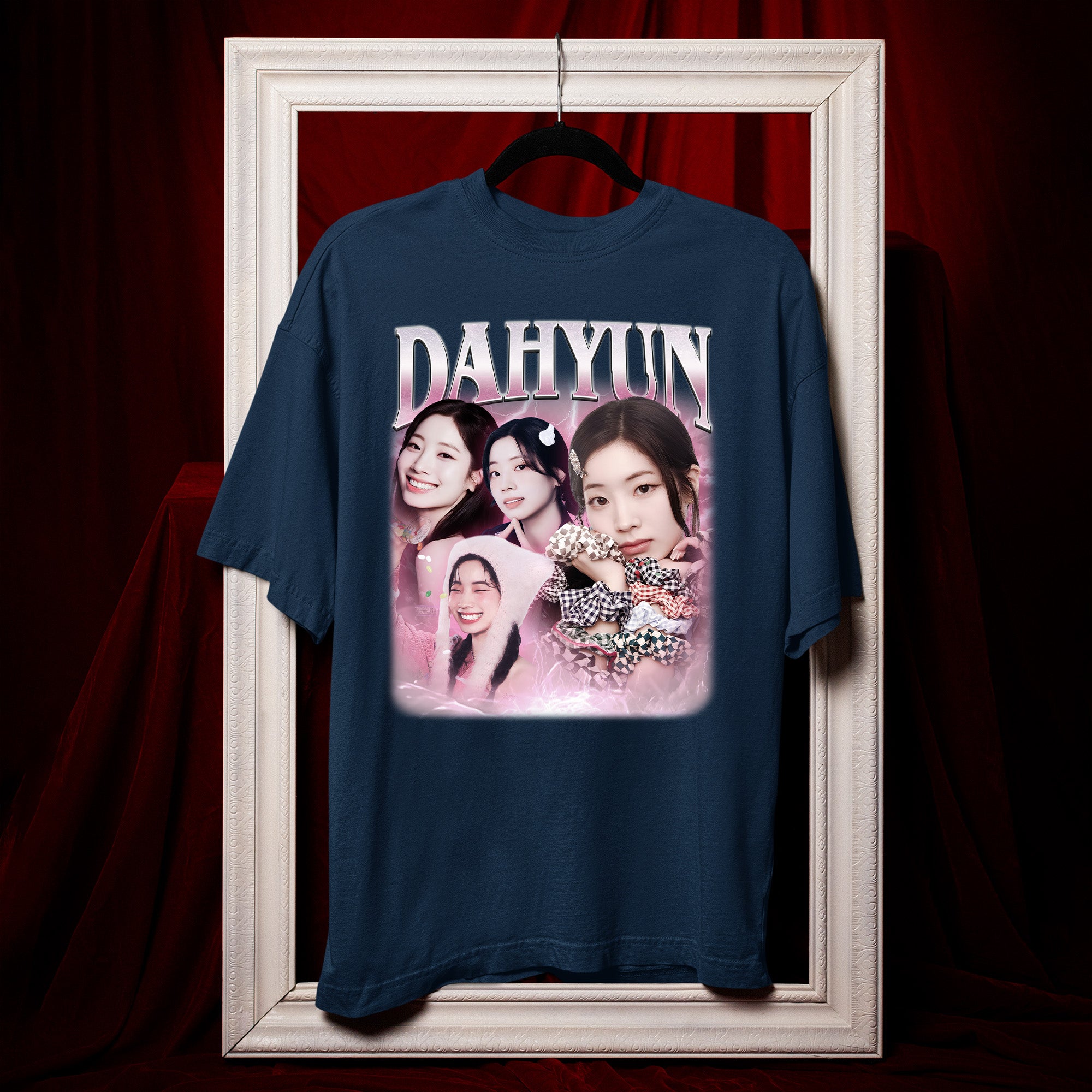 TWICE Dahyun T-Shirt - Hang view, Y2K kpop concert tee