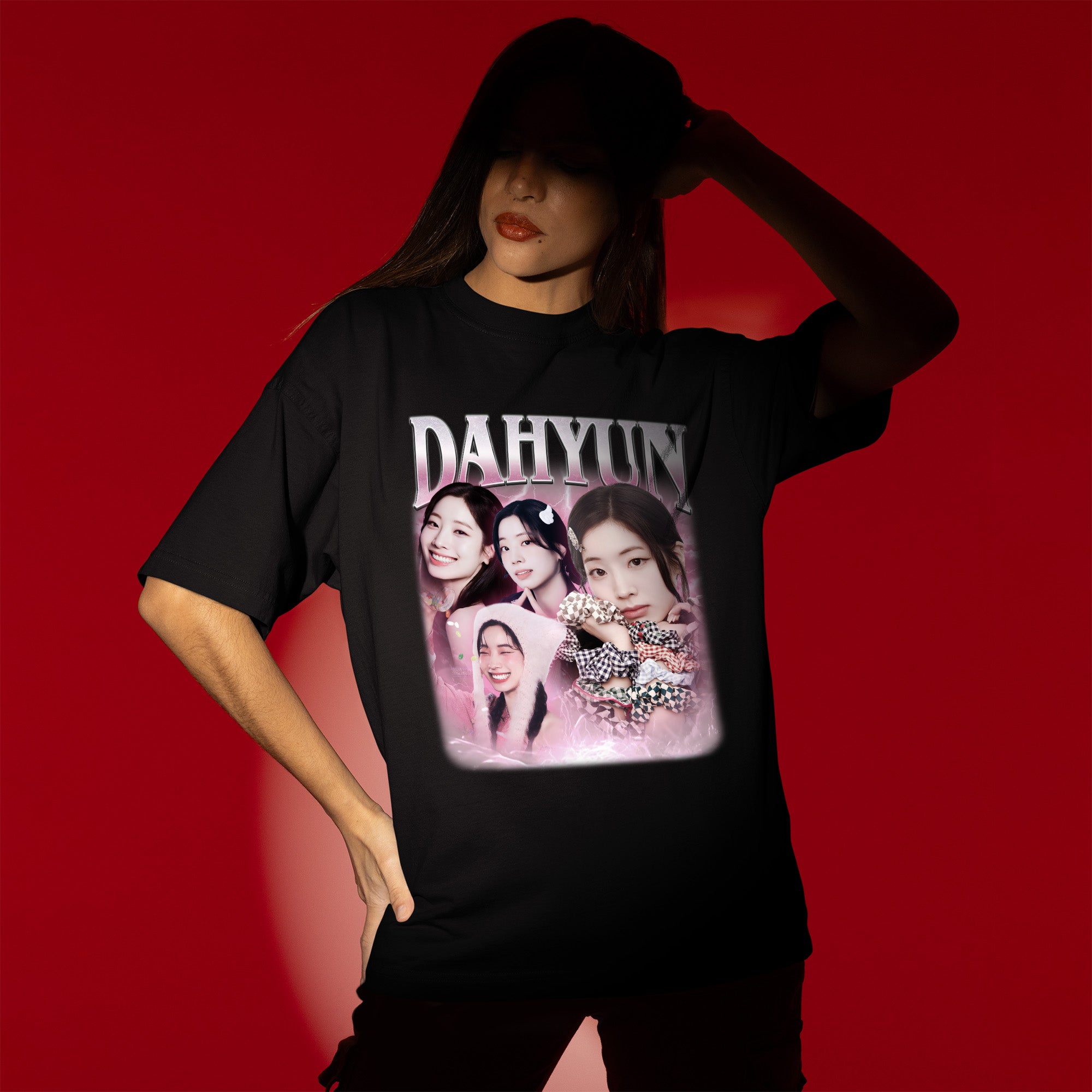 TWICE Dahyun T-Shirt - Women view, Y2K kpop concert tee