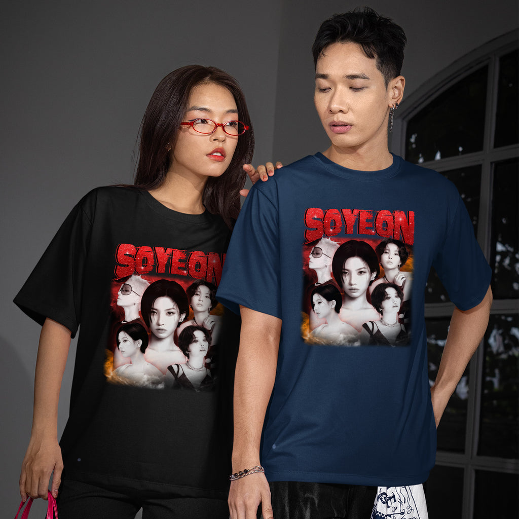 (G)I-DLE Soyeon T-Shirt - Couple view, Y2K kpop concert tee