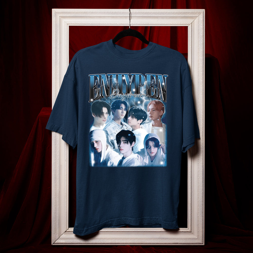 ENHYPEN Graphic Daydream T-Shirt - Hang view, Y2K kpop concert tee