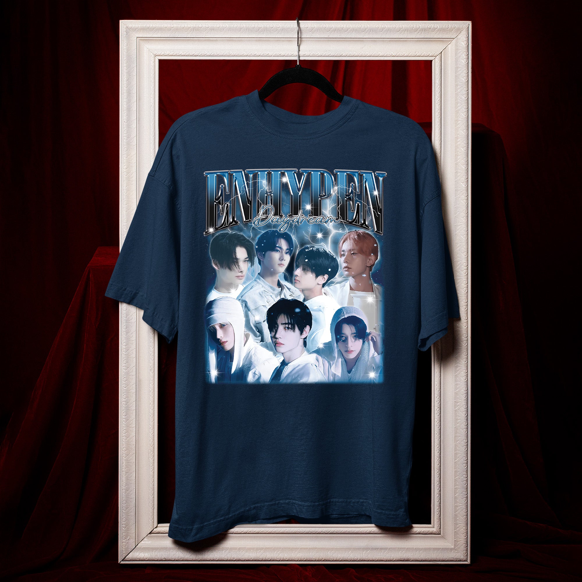 ENHYPEN Graphic Daydream T-Shirt - Hang view, Y2K kpop concert tee