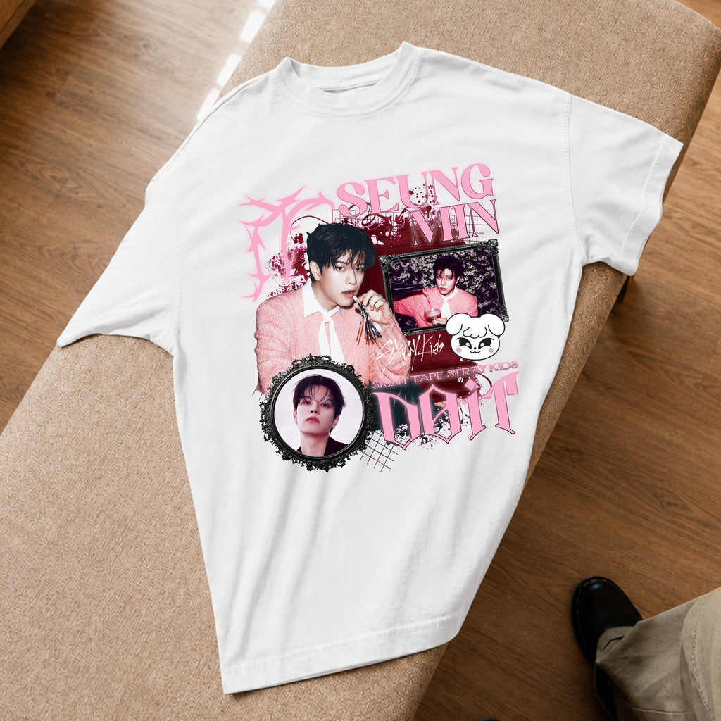 Stray Kids Graphic Seungmin It Tape Do It T-Shirt - Spread view, Y2K kpop concert tee