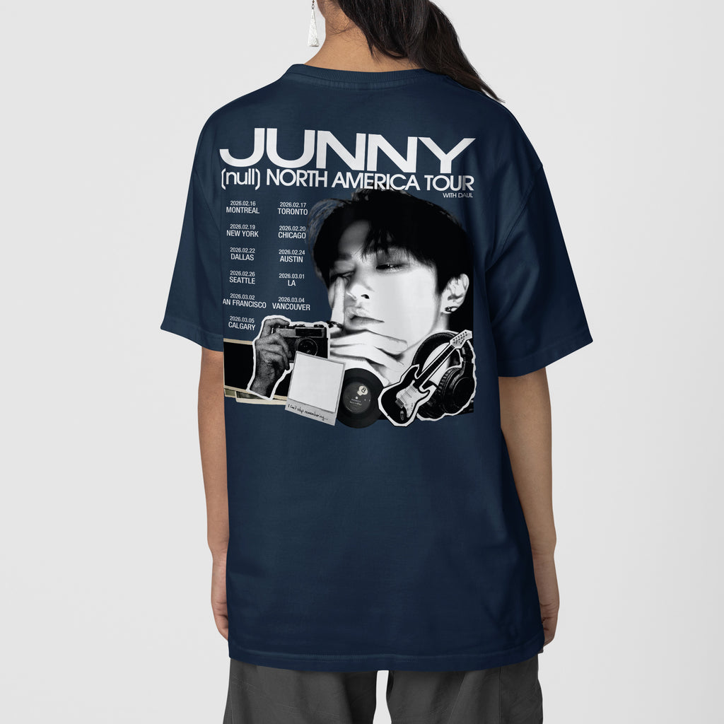 Junny Null North America Tour T-Shirt - Back view, Y2K kpop concert tee