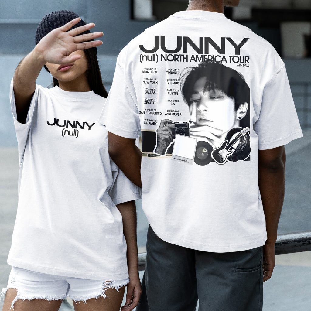 Junny Null North America Tour T-Shirt - Couple 2 view, Y2K kpop concert tee