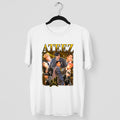 ATEEZ Retro Boy Band T-Shirt - Main view, Y2K kpop concert tee