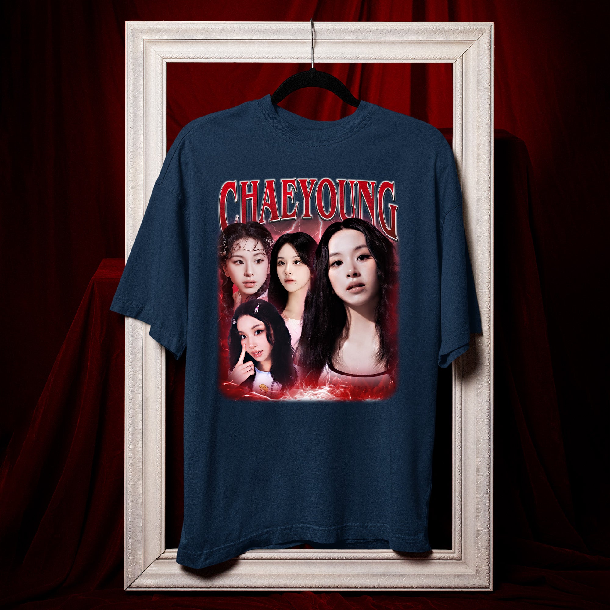 TWICE Chaeyoung T-Shirt - Hang view, Y2K kpop concert tee