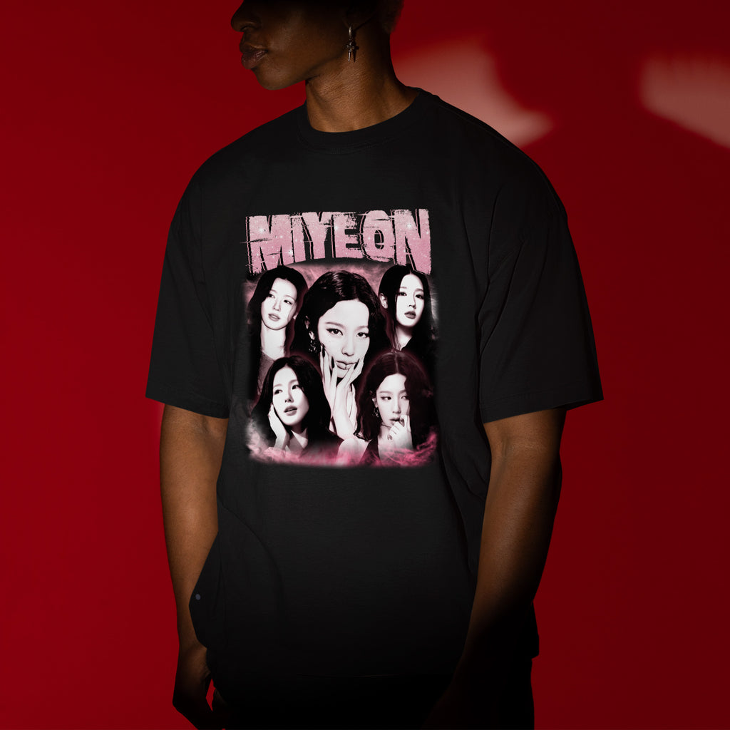(G)I-DLE Miyeon T-Shirt - Men view, Y2K kpop concert tee