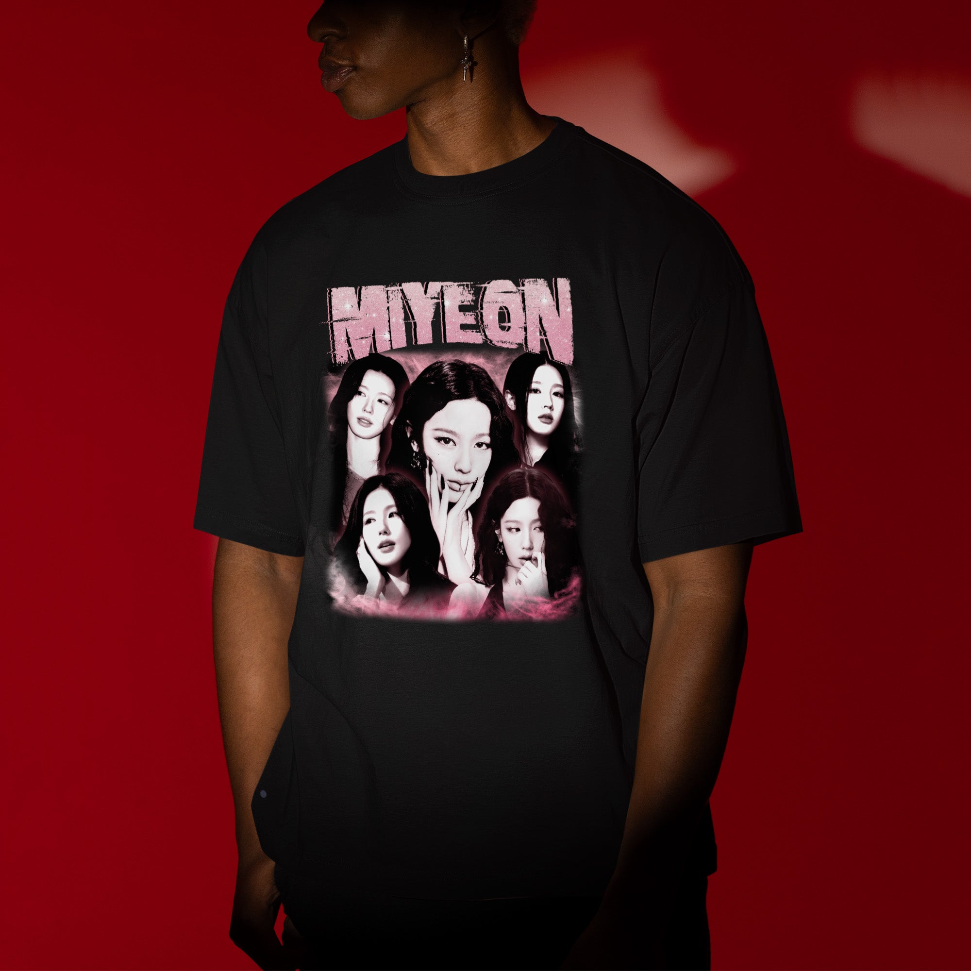 (G)I-DLE Miyeon T-Shirt - Men view, Y2K kpop concert tee