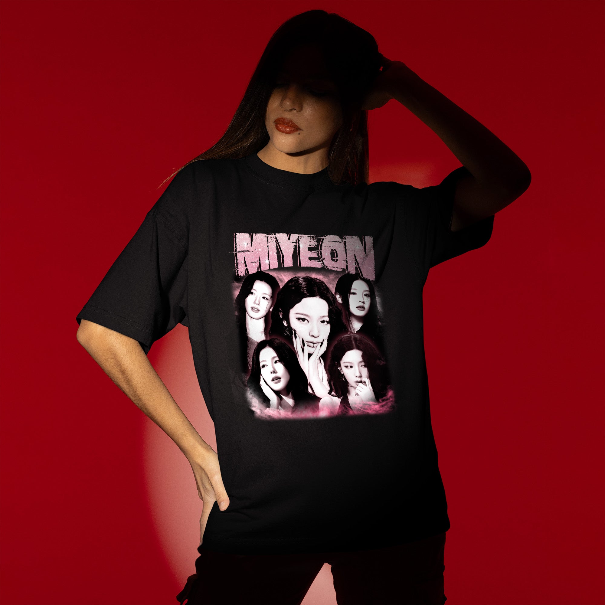 (G)I-DLE Miyeon T-Shirt - Women view, Y2K kpop concert tee