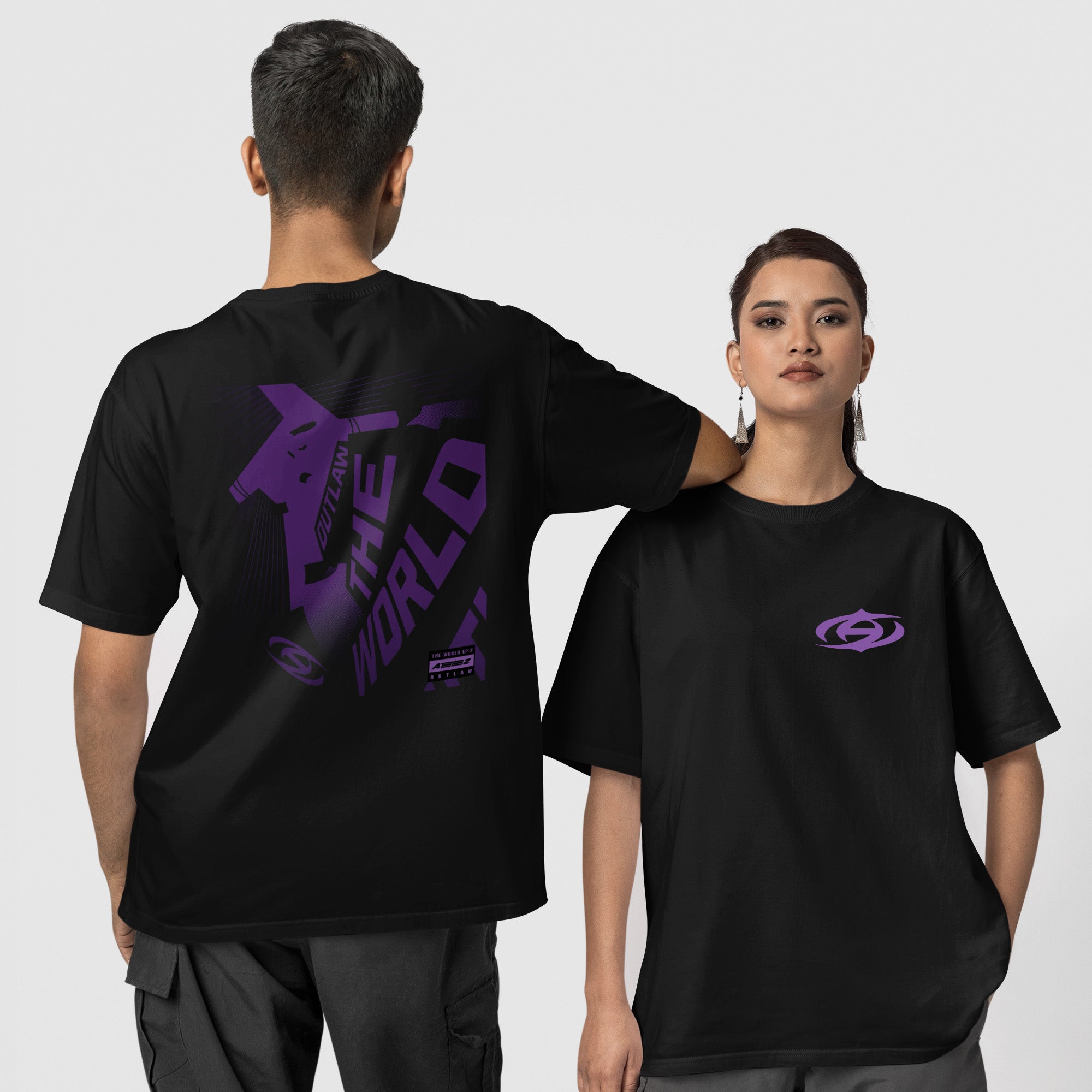 ATEEZ The World Ep2 Album Inspired T-Shirt - Couple 1 view, Y2K kpop concert tee