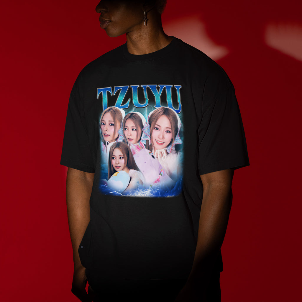 TWICE Tzuyu T-Shirt - Men view, Y2K kpop concert tee