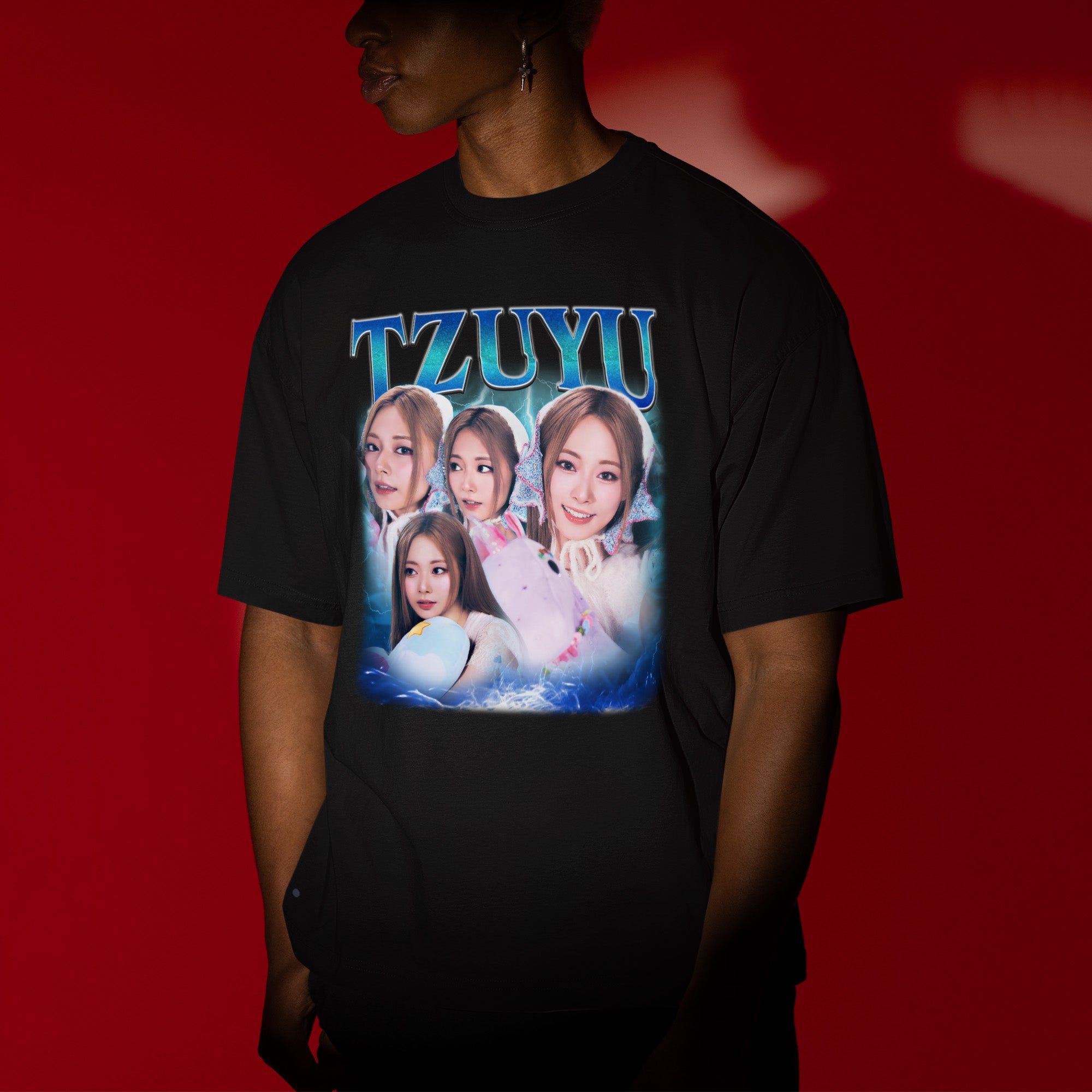 TWICE Tzuyu T-Shirt - Men view, Y2K kpop concert tee