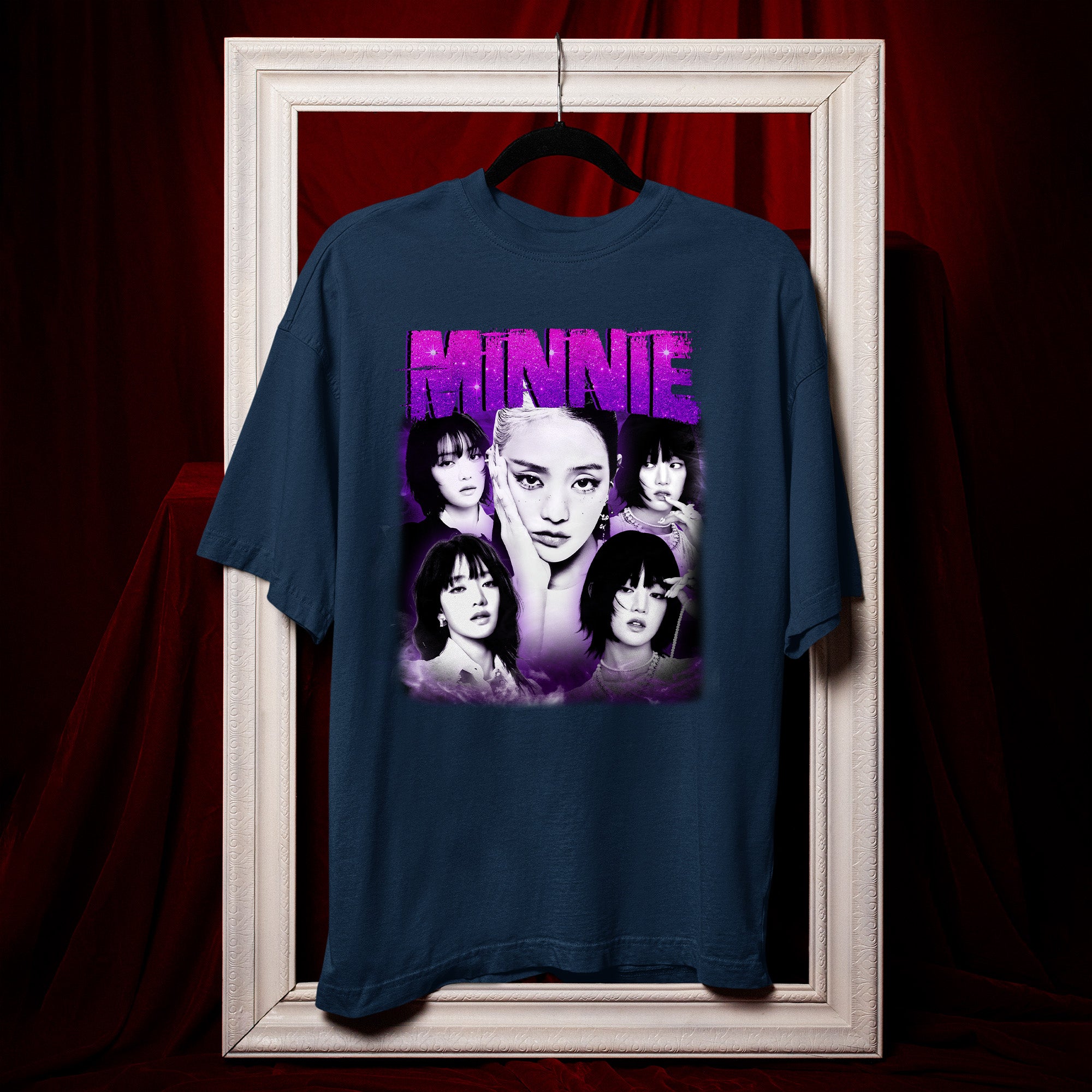 (G)I-DLE Minnie T-Shirt - Hang view, Y2K kpop concert tee