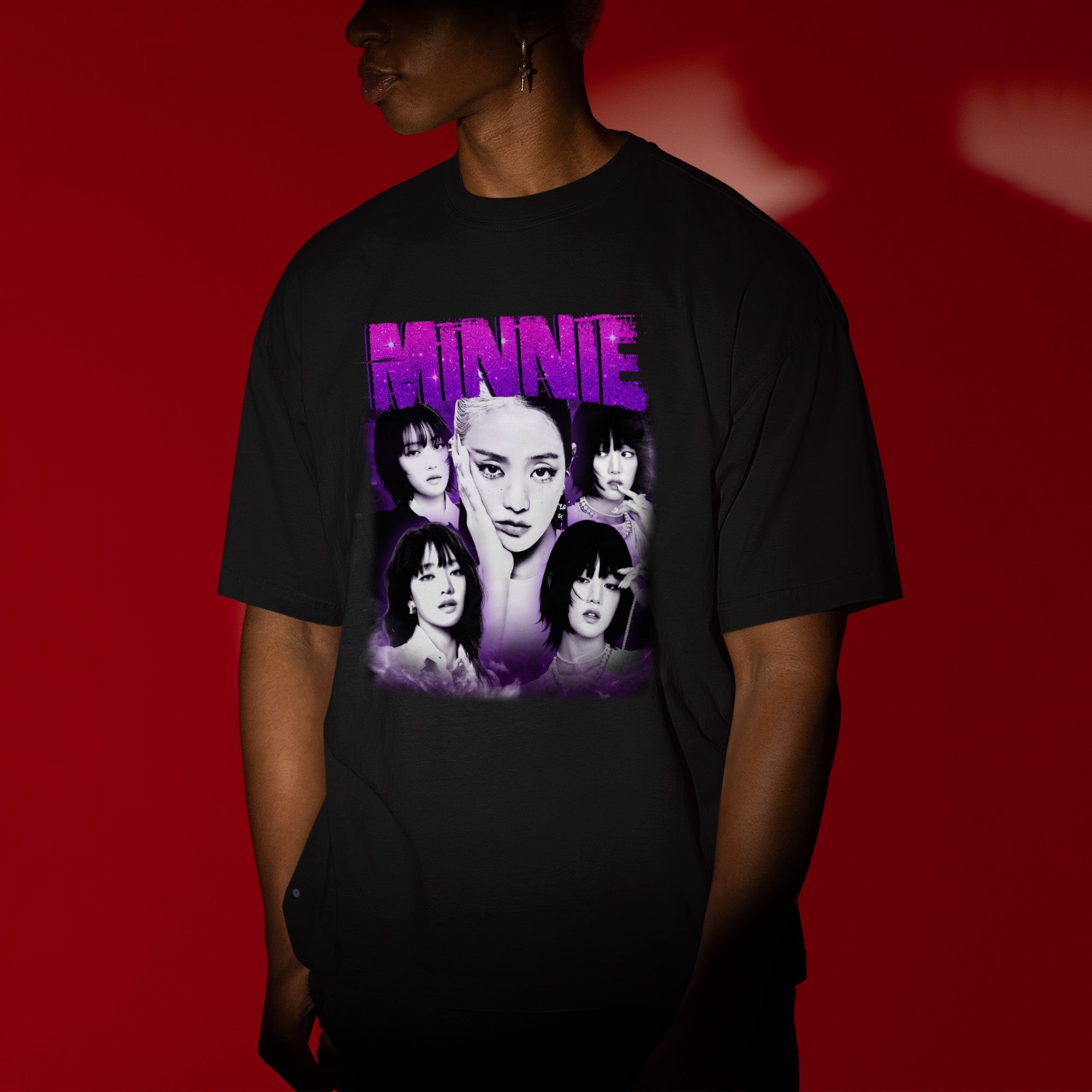 (G)I-DLE Minnie T-Shirt - Men view, Y2K kpop concert tee