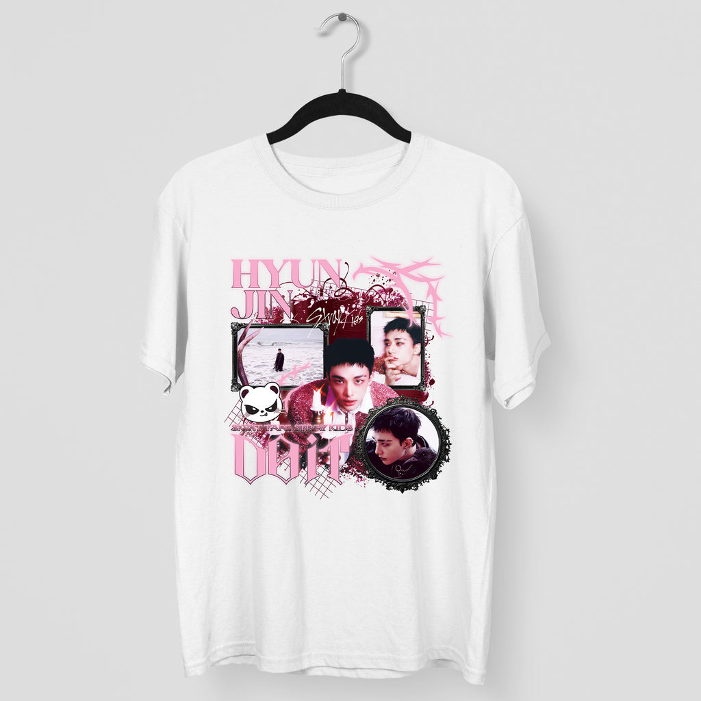 Stray Kids Graphic Hyunjin It Tape Do It T-Shirt - Main view, Y2K kpop concert tee