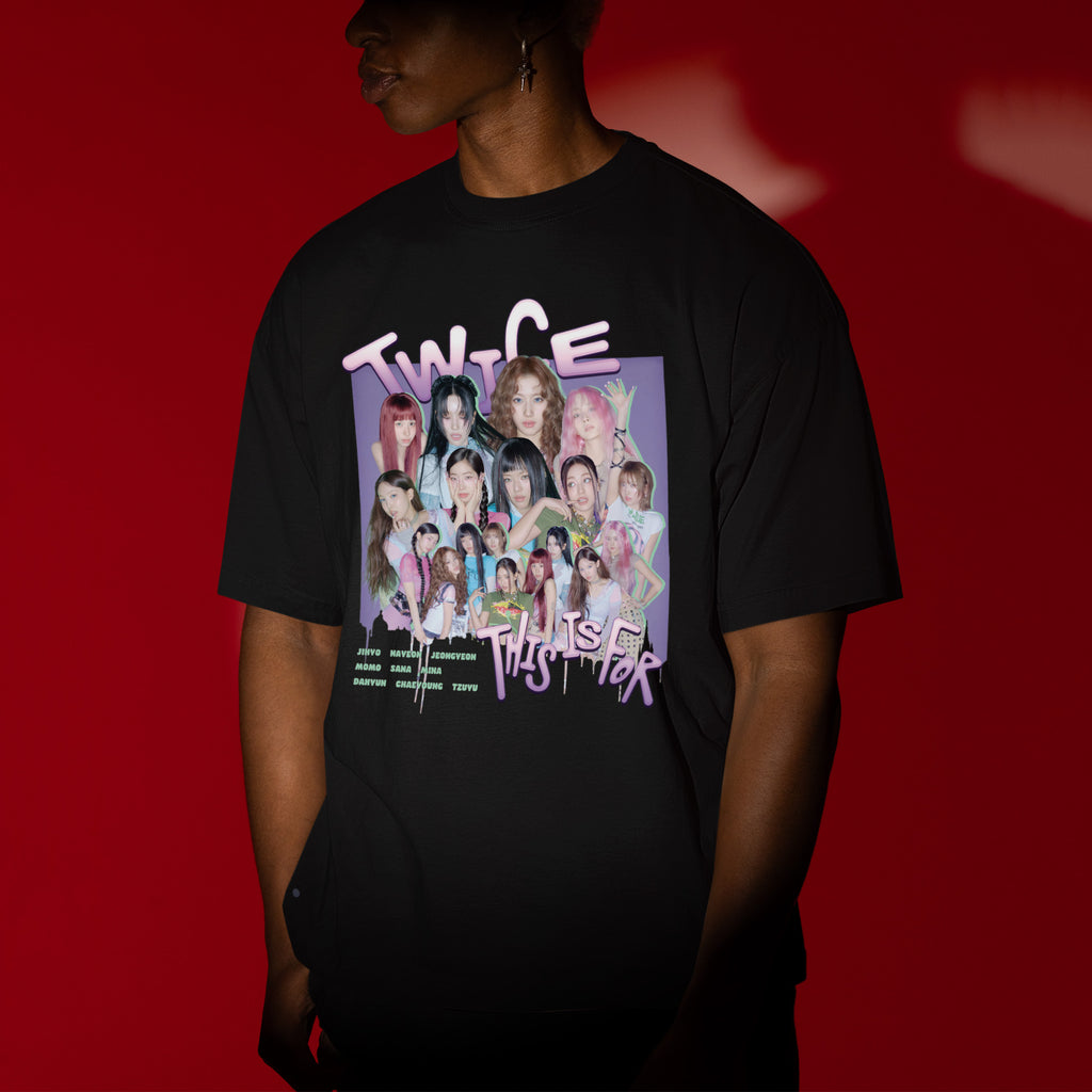 TWICE Retro This Is For Tour T-Shirt - Men view, Y2K kpop concert tee