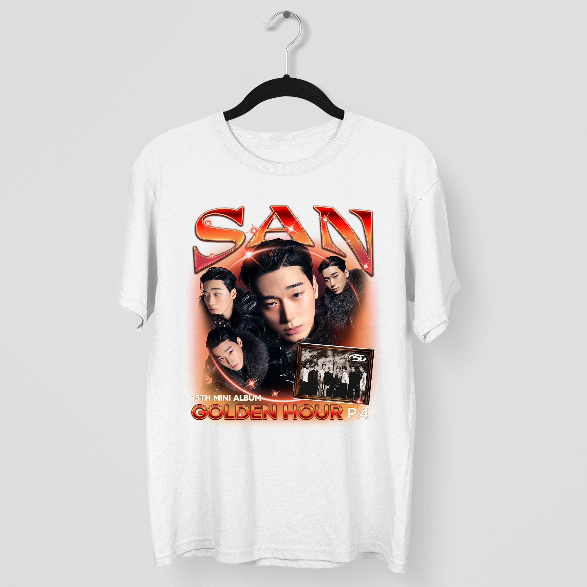 ATEEZ San Golden Hour Part 4 T-Shirt - Main view, Y2K kpop concert tee