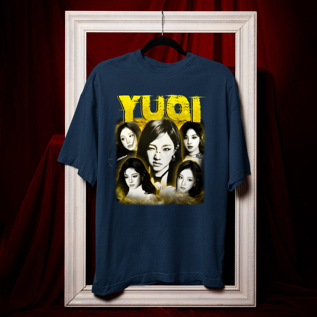 (G)I-DLE Yuqi T-Shirt - Hang view, Y2K kpop concert tee