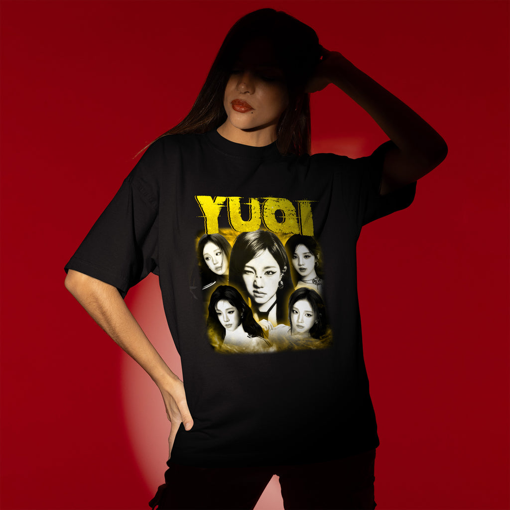(G)I-DLE Yuqi T-Shirt - Women view, Y2K kpop concert tee